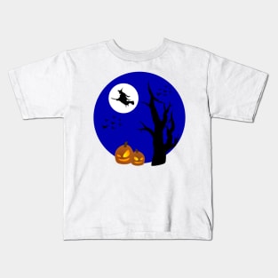 haloween broom Kids T-Shirt